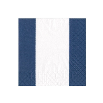 Caspari Cocktail Napkins: Bandol Stripe - Navy